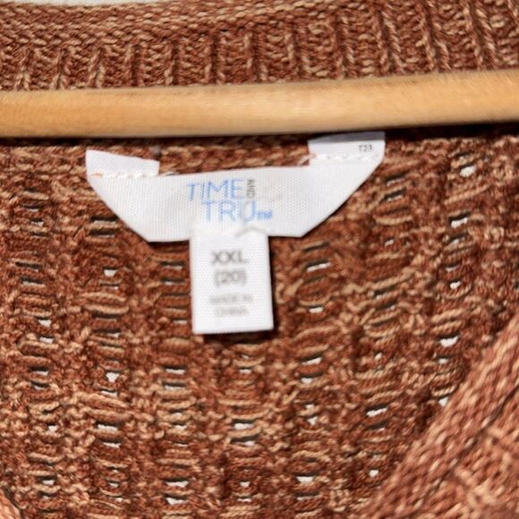 Time and Tru Women's Textured Hi-Lo Sweater, Midweight - Picture 5 of 8